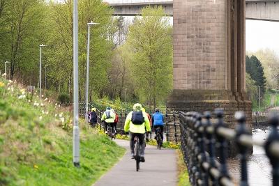 TDW_cyclists Cyclists on the Tyne Derwent Way
