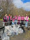 Litter picking Tyne Derwent Way